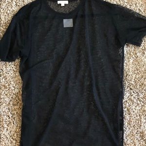 Short sleeve sheer top